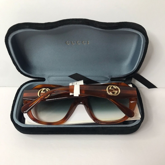 New - 💯  Original Gucci Grey Gradient Geometric Ladies Sunglasses GG0796S-003 - Picture 7 of 10